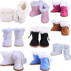 Bottes de neige pour poupée américaine de 7Cm et 43Cm pour fille de 18 pouces, avec peluches, cadeau d'anniversaire pour notre génération 