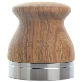 

304 Stainless Steel Coffee Tamper Dispenser Wooden Handle Espresso 53MM Coffee Machine Powder Hammer
