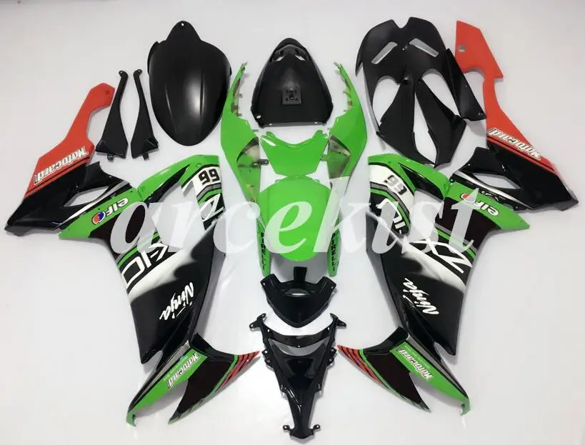 4 подарки ABS Полный обтекатели комплект подходит для kawasaki Ninja ZX10R 2008 2009 2010 обтекатель 08 09 10 10R custom красный зеленый на заказ