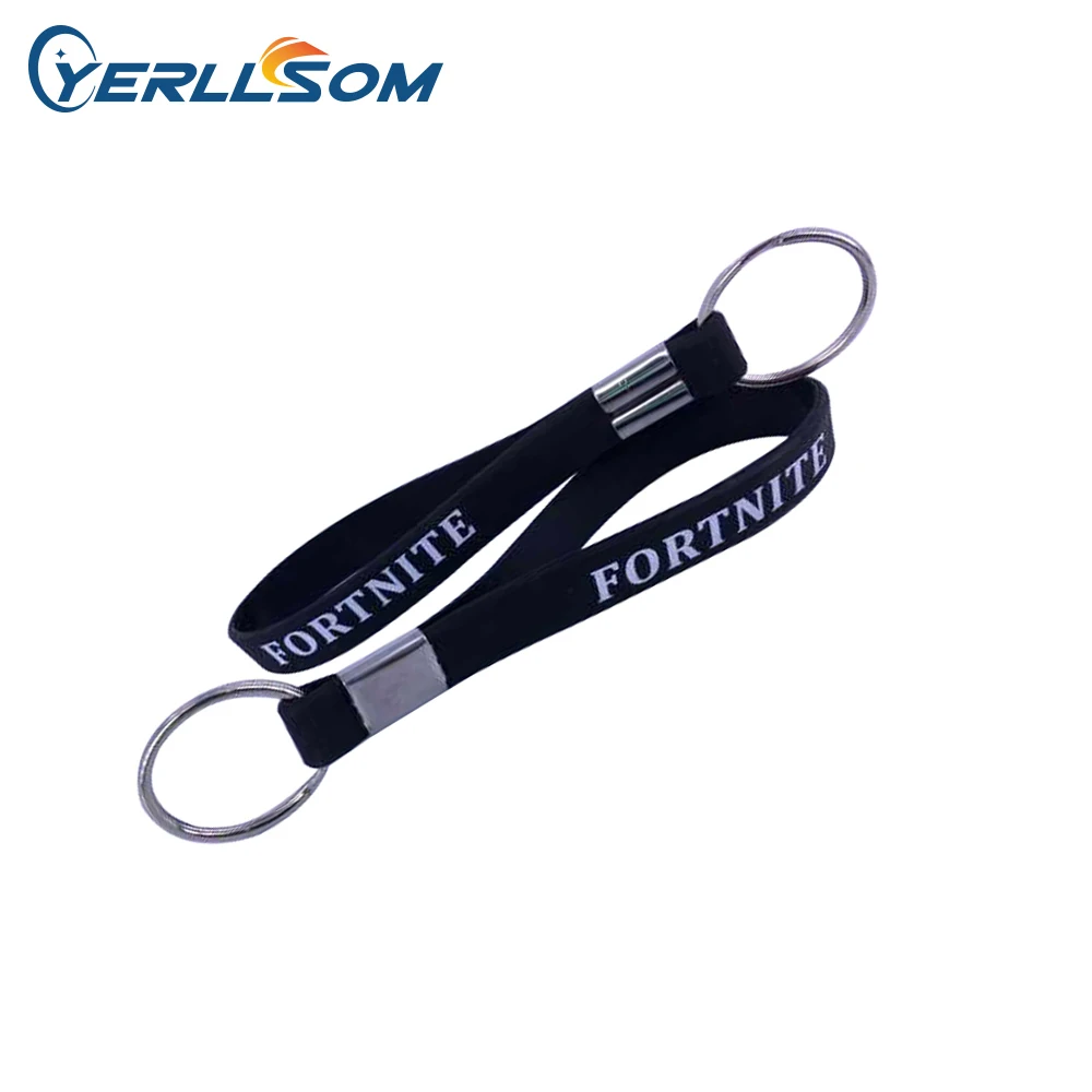 

200PCS/lot Free shipping customized screen print writing silicone keychain for events YS19080205