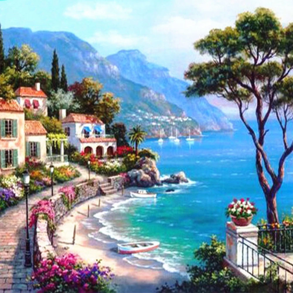 Full Square&Round Drill Diamond Painting Landscape 5D DIY Diamond Embroidery Scenic Mosaic Paint With Diamonds Rhinestone