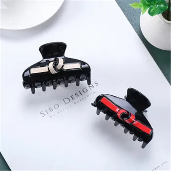 

1pc New Style Acetate Plate Hair Clip Large Grab Clip Net Red Black Hair Knotted Hair Accessories Girl Ponytail Clip