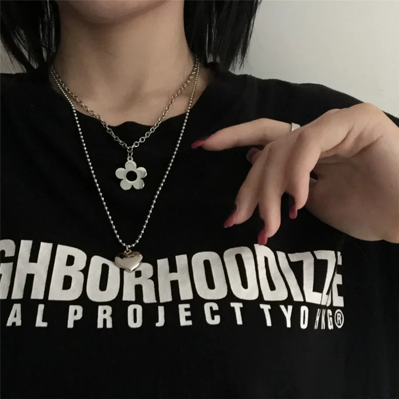 Панк Снаряженная кубинская цепочка kpop колье для женщин и мужчин стимпанк