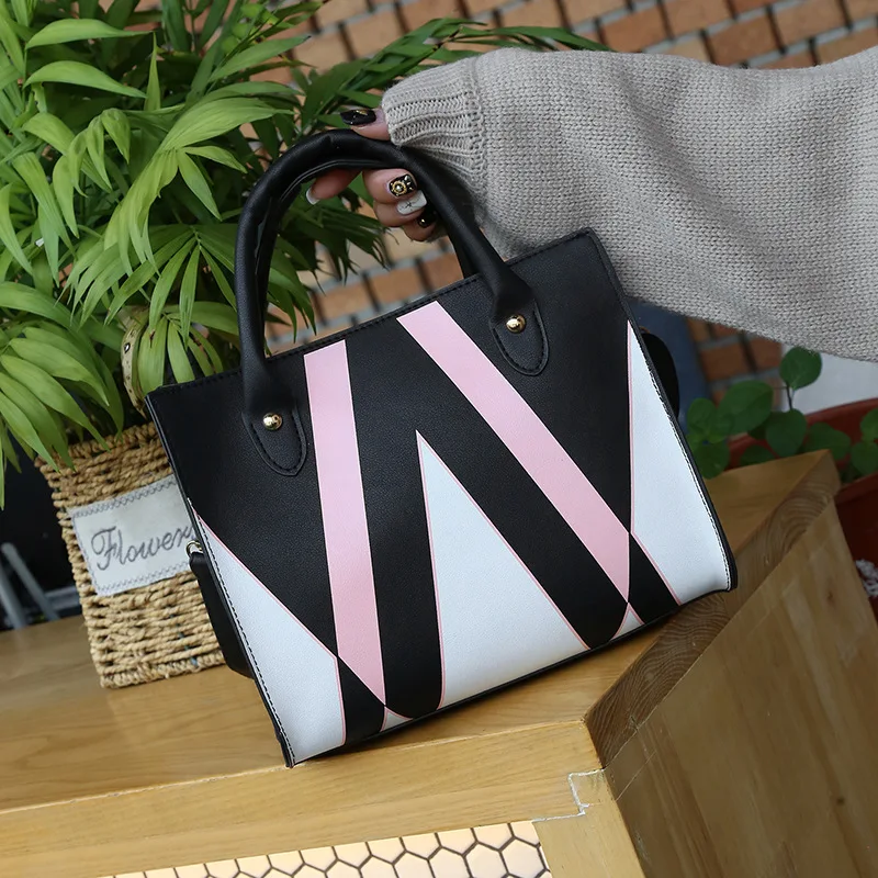 

Hot Selling 2018 New Style WOMEN'S Handbag Large Capacity Bag Europe And America-Style Mixed Colors