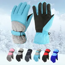 Novos meninos meninas inverno quente luvas de esqui snowboard crianças luvas de neve à prova dwaterproof água respirável equitação da motocicleta