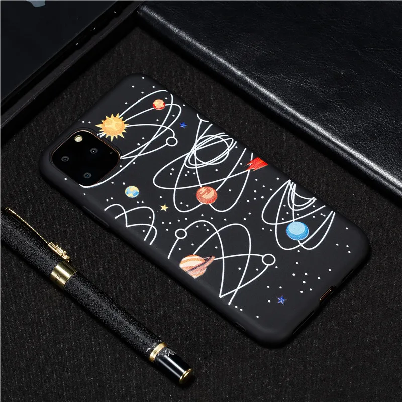 Мягкий чехол для iPhone 11 Pro с астронавтом для iPhone 11, 8, 7, 6, 6S Plus, X, XR, XS, 11Pro, Max, чехол, космическая луна, планета, силиконовая задняя крышка