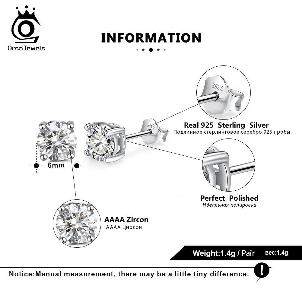 Women 925 Sterling Silver 12 Colors Birthstone Stud Earrings