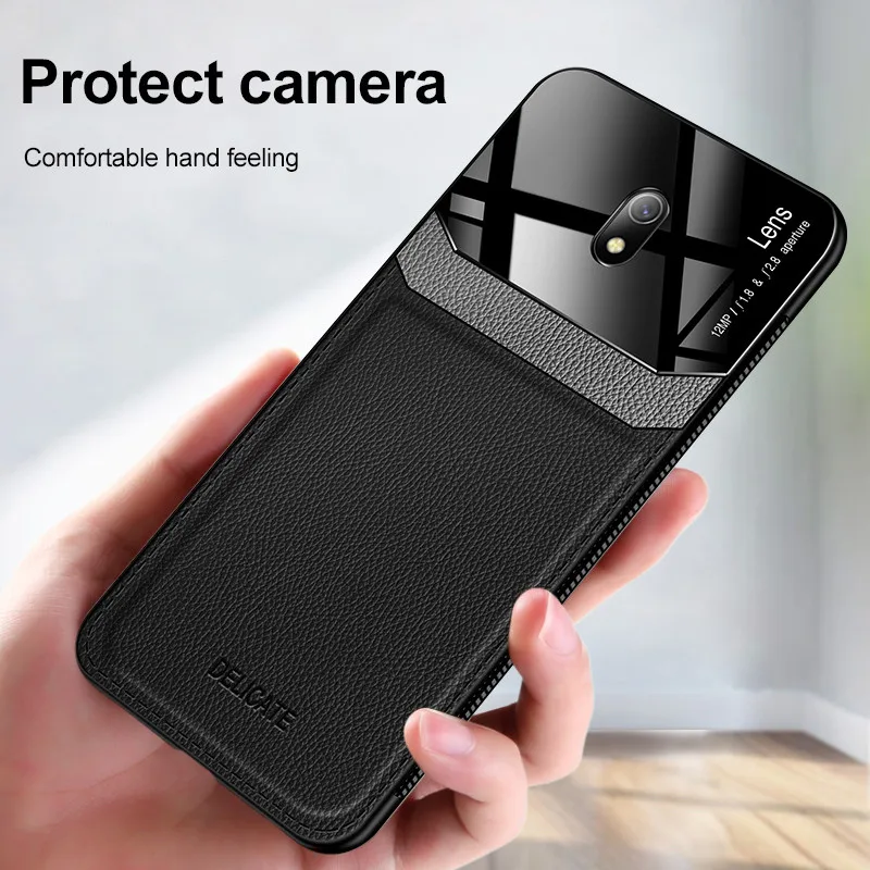 

Protector Camera Case For Xiaomi Redmi 8A 8 8 A Mirror Leather Back Cover Case For Xiaomi Redmi8 a Redmi8A Retro Protection Case