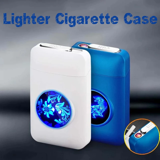 Étui de rangement pour tabac, porte-Cigarette en tungstène, allume-cigare  en métal, boîte avec allume-cigare électronique USB - AliExpress