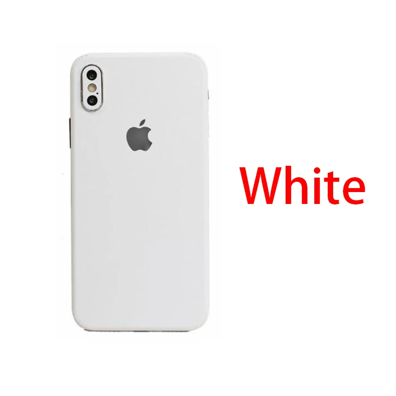 Новые матовые наклейки на телефон для iPhone 8 6 6S 7 Plus задняя защитная пленка наклейка для iPhone XS X задняя Pegatinas Adesivos аксессуары - Цвет: white