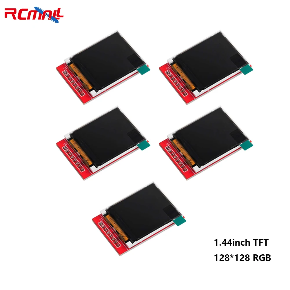 RCmall 5pcs V1.1 TFT Display 1.44inch SPI LCD Module ST7735S Driver IC 128*128 Support 65K 3.3V-5V for Arduino u no R3 1 8inch colorful display screen module 160x128 st7735s driver 65k color spi interface for micro bit microbit arduino