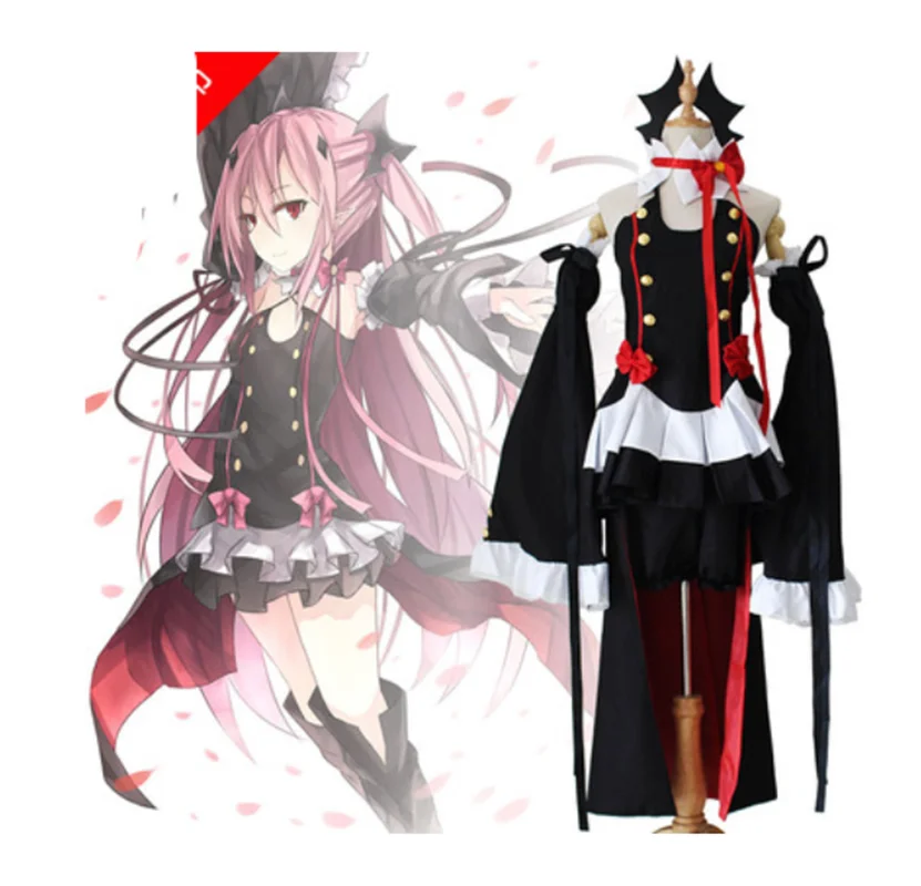 Аниме Косплэй (Owari No Seraph Of The обувь персонажа крул Цепеш из парики платье в стиле