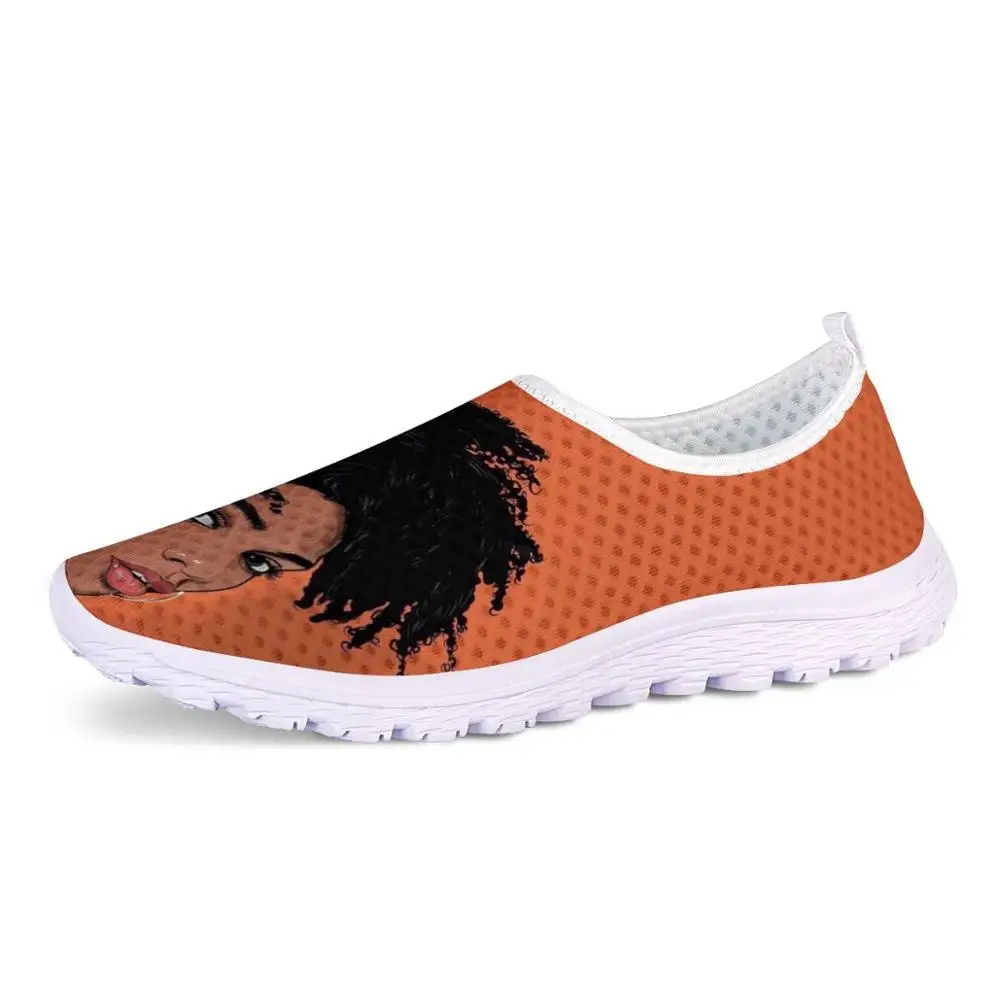 

I Can't Breathe Wholesale Custom African Black Girl Mesh Sneakers Walking Sports Women Shoes High Quality Casual Shoes Big Size