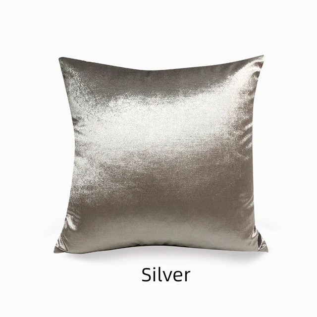 Bubble Kiss Simple Cushion Cover Nordic Gold Silver Bright Velvet Cushion Cover Home Living Room Sofa Office Square Pillow Cover Silver