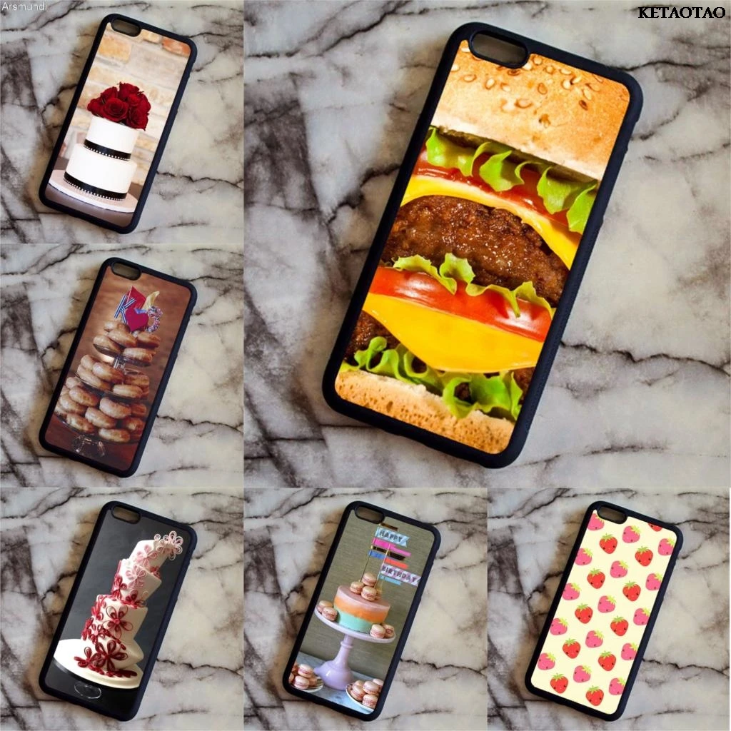 KETAOTAO Food Fatty Burger Meat Cheese Tomato Salad Phone Cases for Samsung S4 5 6 7 8 9 plus Note Case Soft TPU Rubber Silicone |