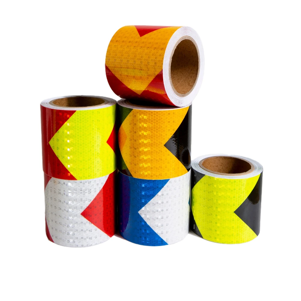 5CM/10CM Wide Conspicuity Multi Color Reflective Arrow Design Hazard