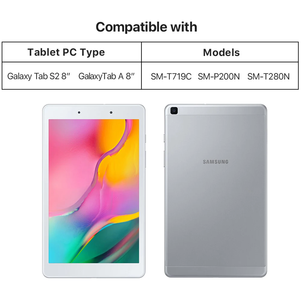 Роскошный кожаный чехол для планшета Crazy Horse для samsung Galaxy Tab S2 " T719 T280, сумка для ноутбука Galaxy Tab A 8", Чехол