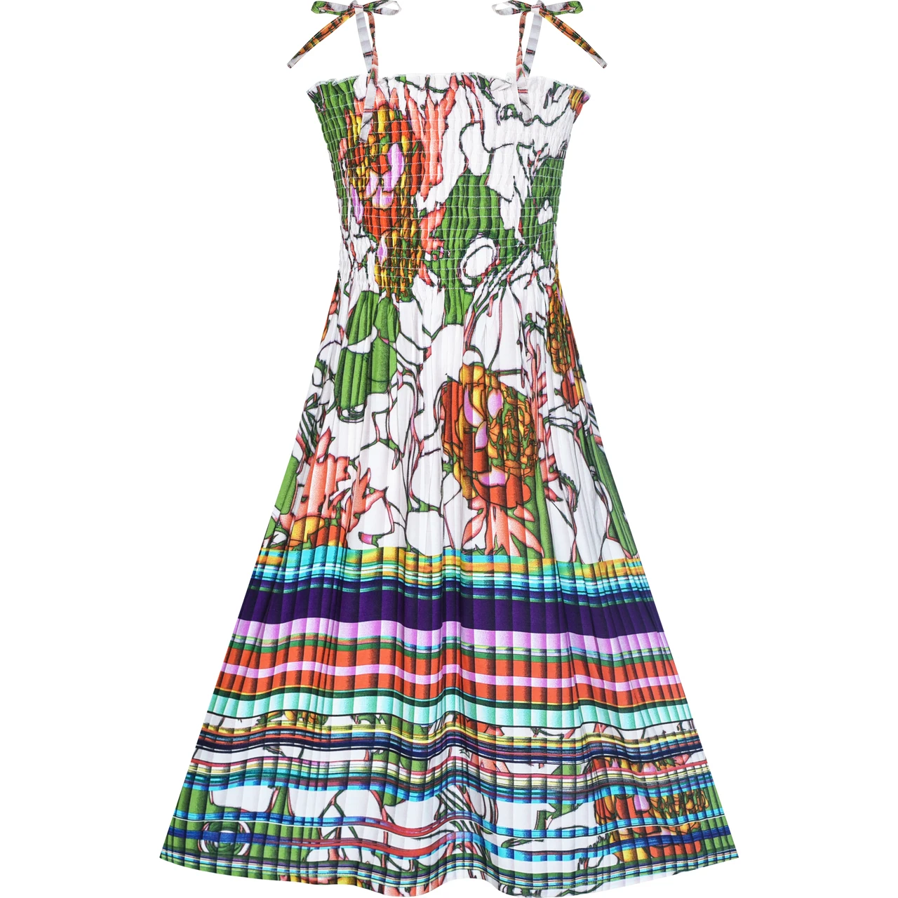Sunny Fashion платья для девочек новогодние костюмы Цветок Девушка Платье Копченый