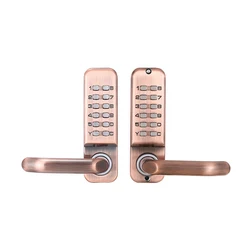 Ospon dupla face mecânico botão de pressão keyless alavanca lidar com fechadura da porta