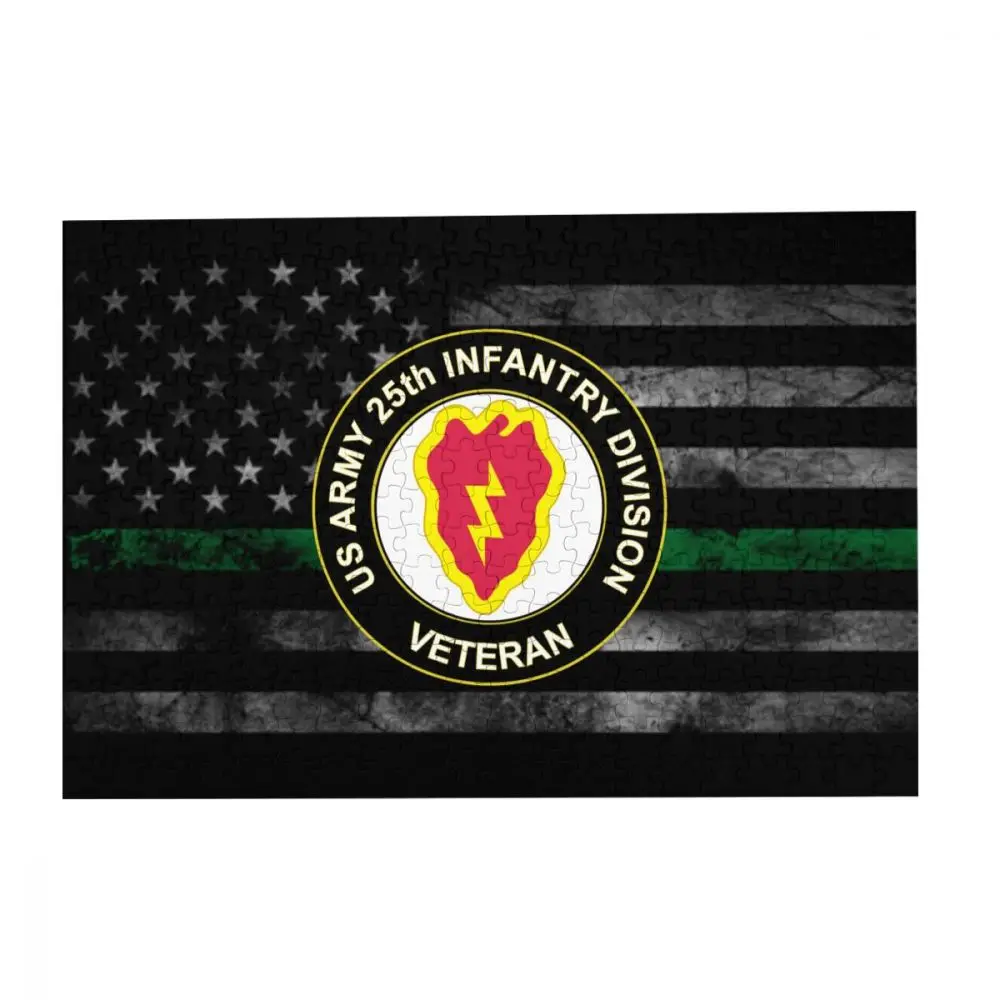 

US Army Veteran 25th Infantry Division Custom Puzzle For Adults 300 Piece Boredom Buster Brain Teaser Pet Portrait Horizontal