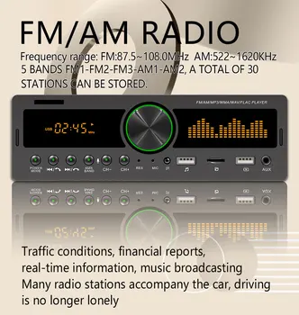 

Car Bluetooth High Quality Autoradio Car Stereo Radio FM Aux Input Receiver USB 12V In-dash Car MP3 Multimedia Player For Car