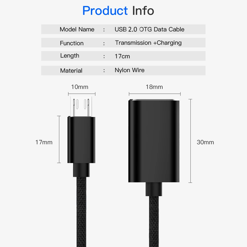 Micro USB OTG кабель адаптер Micro USB разъем для samsung S6 планшет Android USB OTG для Xiaomi Redmi Note 5 телефонный адаптер