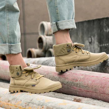 

Outdoor canvas casual shoes Hard-Wearing work shoes high top Comfortable cloth shoes zapatos de hombre men hiking sneakers