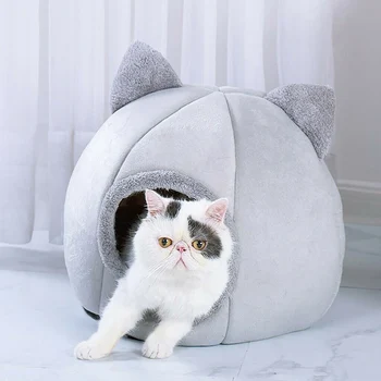 

Pet Dog Cat Tent House Kennel Winter Warm Soft Foldable Sleeping Bed Nest HG99