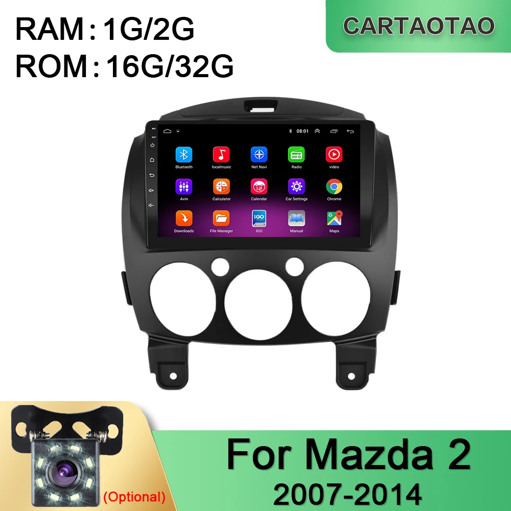 Автомагнитола на Android 9 0 мультимедийный видеоплеер для MAZDA 2 Mazda2 2007 2008 2009 2010 2011 2012