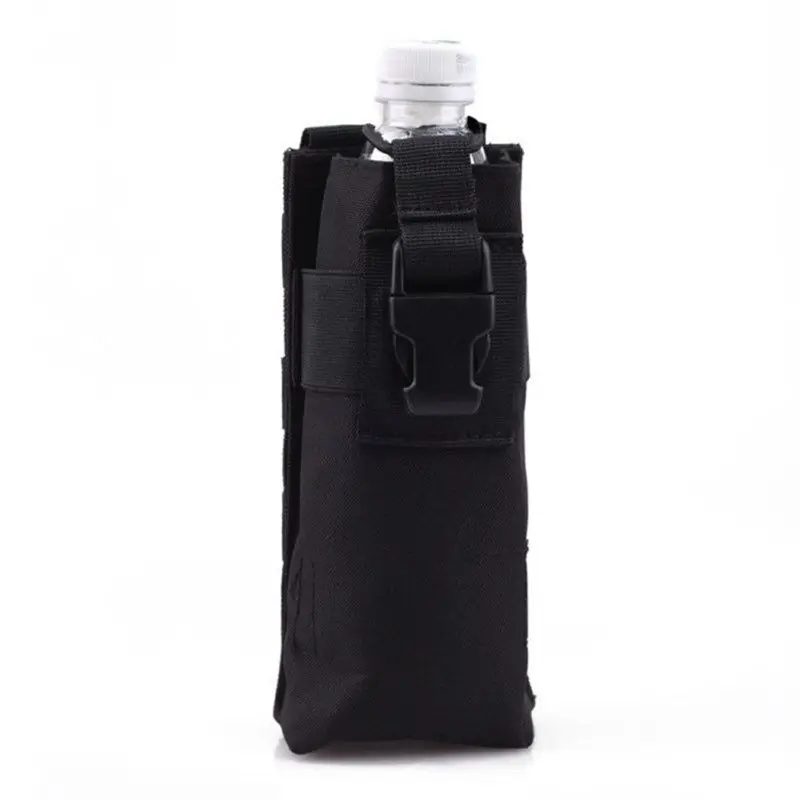 Molle Большой Радио Walkie Talkie чехол лесной Тактический бутылка воды сумка для переговорного устройства - Цвет: Black