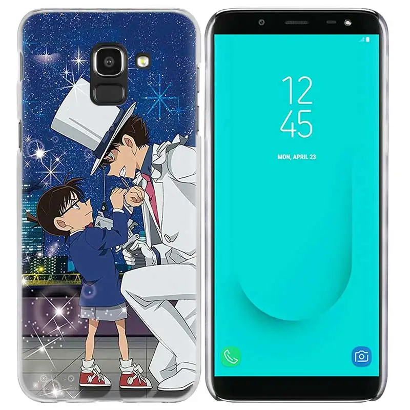 Детектив Конан чехол с рисунком из аниме для samsung Galaxy A50 A80 A70 A60 A40 A30 A20 A20e A10 A9 A7 A6 Note 8, 9, 10, плюс 5G прочное портмоне - Цвет: 01