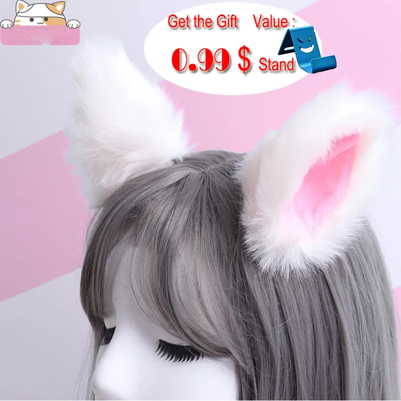 Cute Cat Ear Hair Clip Fur Ears Shape Hairpins Solid Color Barrettes