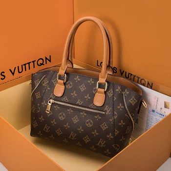 

2020 New Cowhide Leather Large Capacity Tote Bag Fashion One Shoulder Messenger Handbags Ladies Fashionable Purses and Handbags