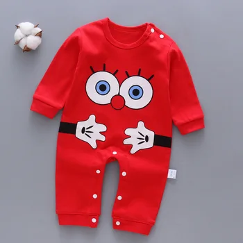 

baby clothes 100% cotton Long sleeve big eye Autumn girls boys rompers toddler infant 0-12 months clothes