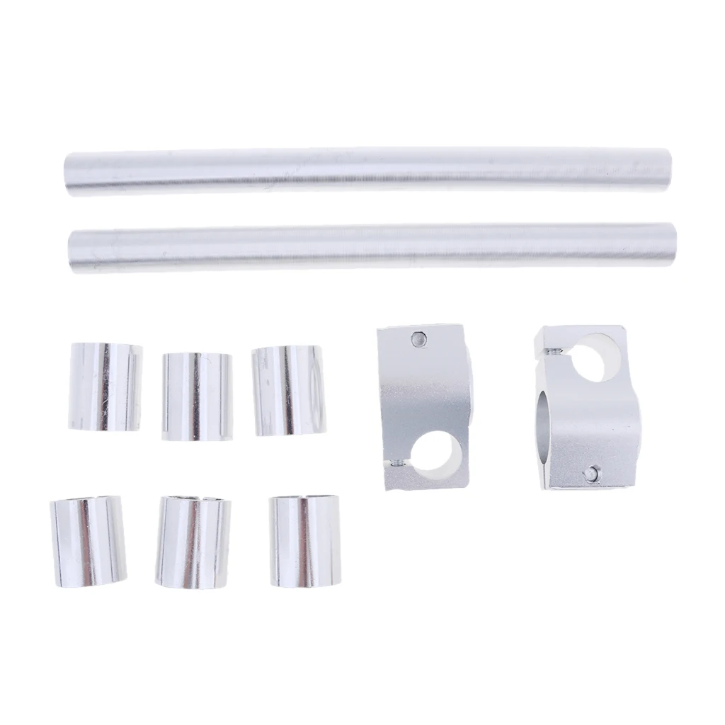 Серебристо-крепление на руль, настраиваемый, CNC Поднятый Клип на вилка трубка 25/29/30 мм