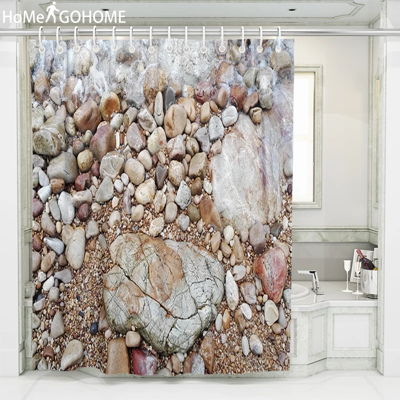 

Large Pebbles Shower Curtain Bathroom Waterproof Polyester Shower Curtain 3D Printing Curtains for Bathroom Shower 180x220 240cm