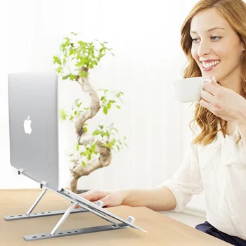

Adjustable Aluminum Laptop Table Stand Table Stand Portable Folding Laptop Support in Bed Home Office