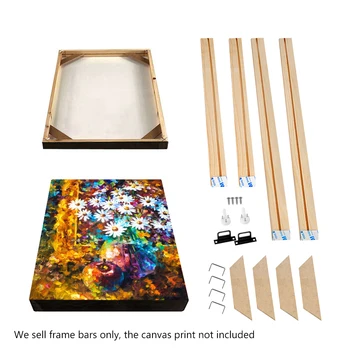 

DIY Solid Natural Wood Bar Wall Canvas Frame cadre Poster Photo Kit For Oil Picture Painting Stretching Large Size DIY Picture