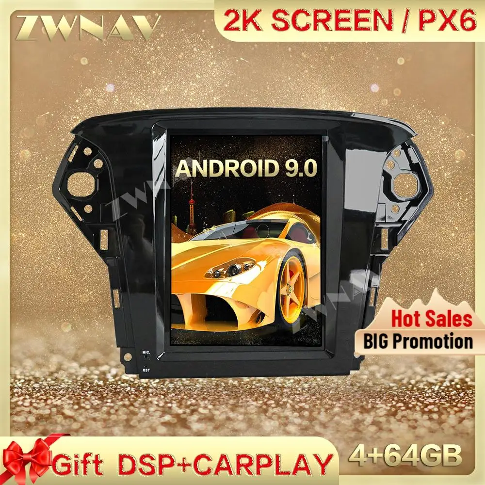 Автомобильный мультимедийный плеер DSP Carplay с экраном Тесла 4 + 64 ГБ Android 9 0 для Ford