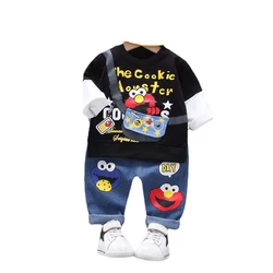 T shirt et pantalon en coton pour enfants, vêtements de sport, dessin animé, pour bébés garçons et filles, 2 pièces/ensembles, nouvelle collection printemps automne 