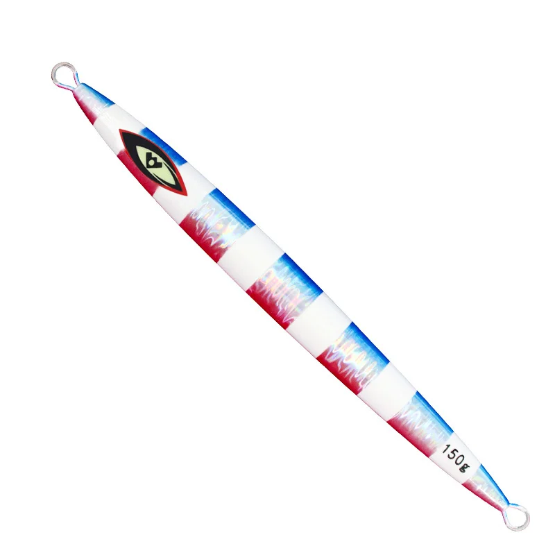 FUNADAIKO длинные быстроходные приманки для морской рыбалки, светящиеся, светящиеся, искусственные приманки-джиг 80g100g150g200g - Цвет: Blue Pink