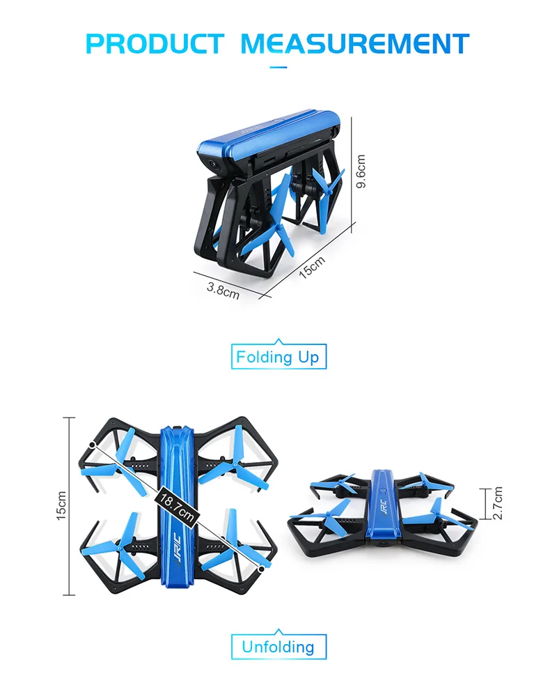 Радиоуправляемый квадрокоптер JJRC H43WH H43 селфи Wi-Fi FPV Радиоуправляемый Дрон с 720P HD камерой режим удержания высоты без головы складной рычаг Радиоуправляемый квадрокоптер
