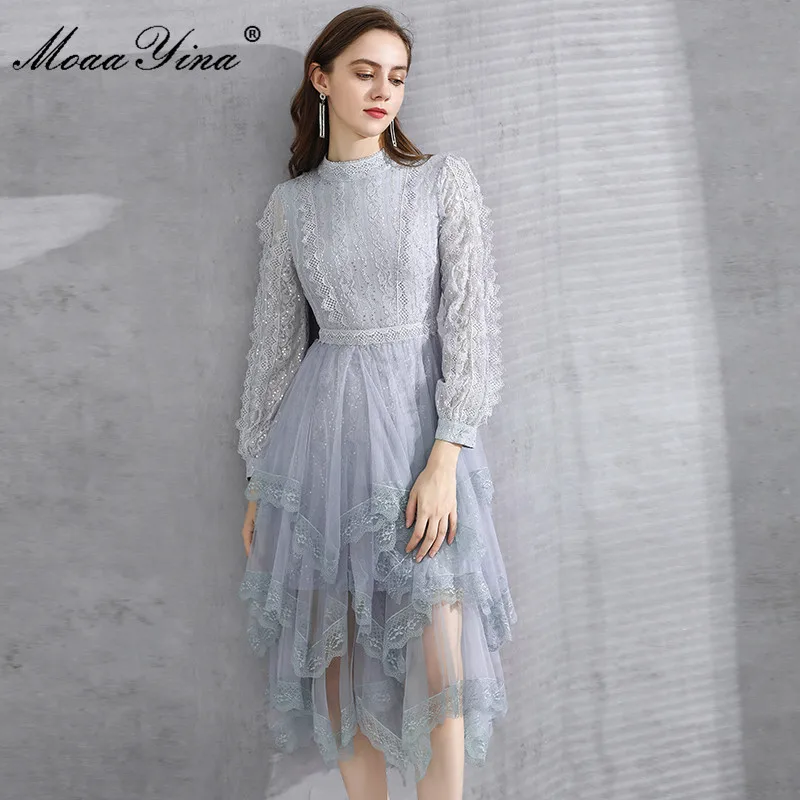MoaaYina Fashion Designer dress Autumn Women's