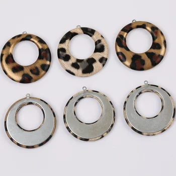 

Cordial Design Clearance 40*42MM 50Pcs Leopard Print Leather/Earring Making/DIY/Loop Pendants/Round/Hand Made/Earring Findings