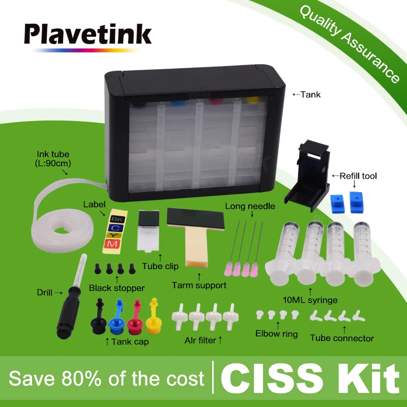Plavetink Compatiable DIY Ciss Ink Tank For HP 350 351 XL hp350 Cartridge Deskjet D4260 4260 D4360 C4200 Printer | Компьютеры и офис