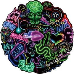 10/30/50pcs Néon Graffiti Autocollants pour Ordinateur Portable Guitare Moto Téléphone Bagages Voiture BRICOLAGE Dessin Animé Cool Packs D'autocollants Jouet D'enfant 