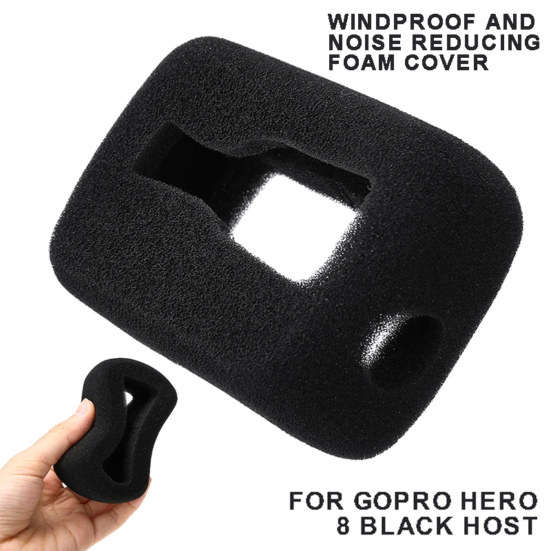 Для Go Pro Hero 8 1 шт черный ветровое стекло пенопластовый чехол для защиты от ветра и