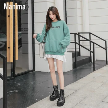 

Autumn boots women 2020 new sexy chain high-heeled black punk style leather buckle platform women's shoes winter women's boots