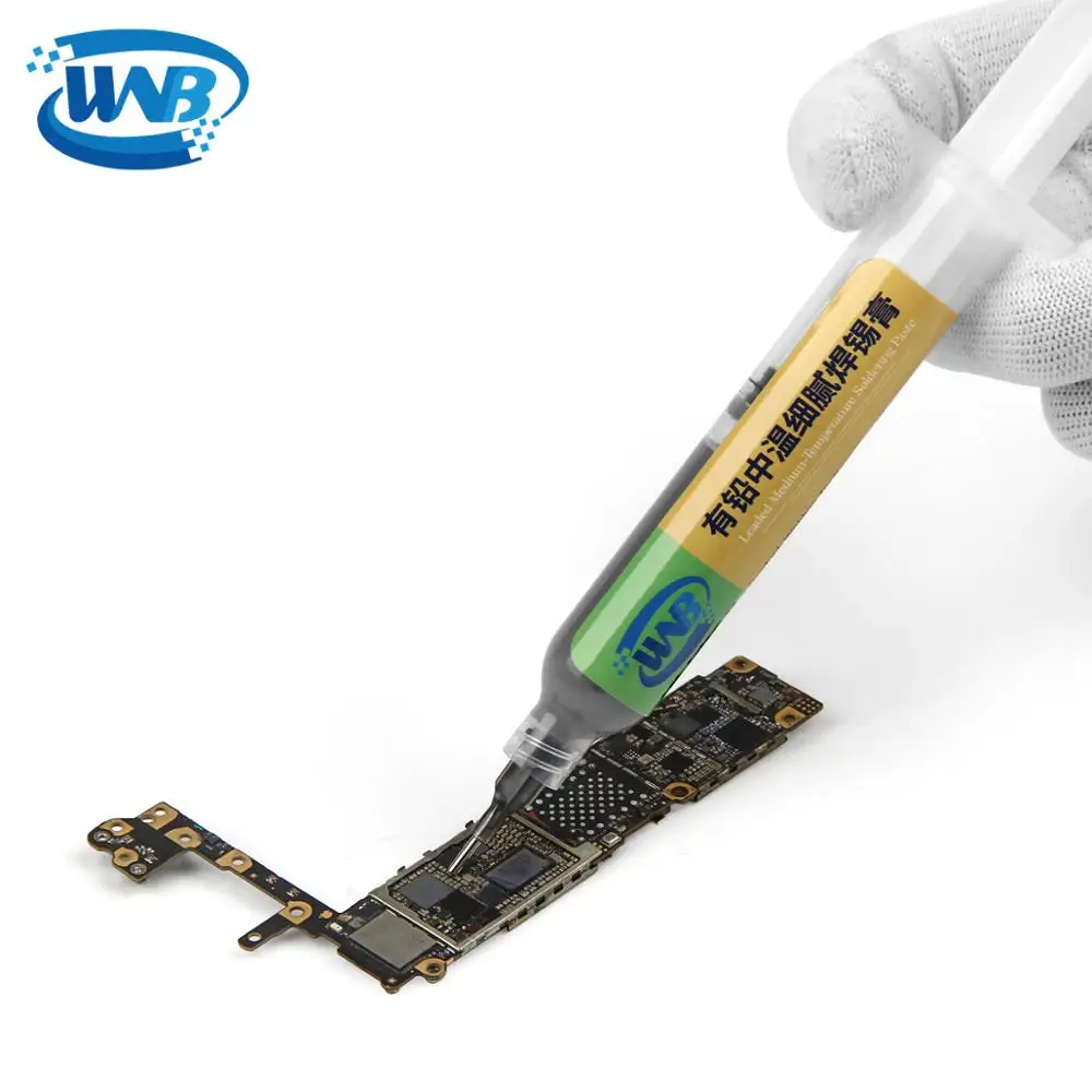 Фото Шприц WNB 10cc Sn62.6/Pb37/Ag0.4 для пайки, Оловянная паста с температурой плавления 148 ℃, паяльная паста, сварочный флюс для ремонта трафаретов плат BGA №4