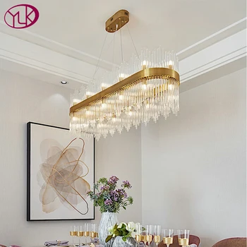 

Youlaike Modern Dining Room Chandelier Lighting Creative Design Home Decoration Crystal Light Luxury Gold LED Cristal Lustre